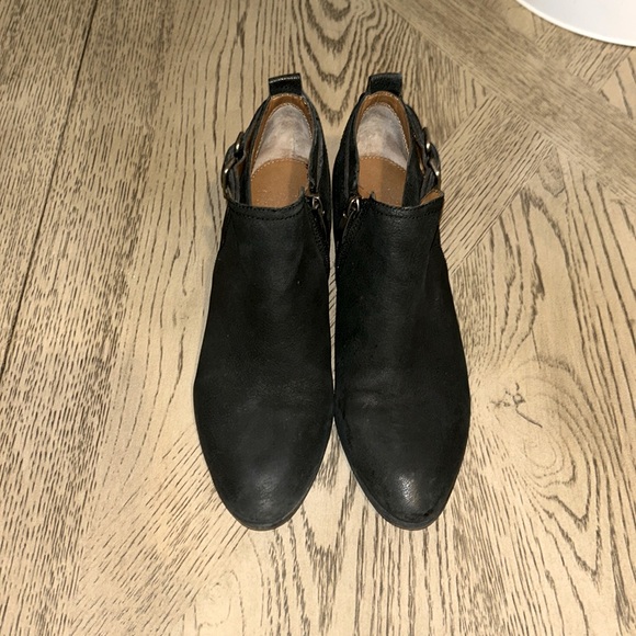 Franco Sarto Black Suede Western Short Ankle Booties size 8 - Picture 3 of 8